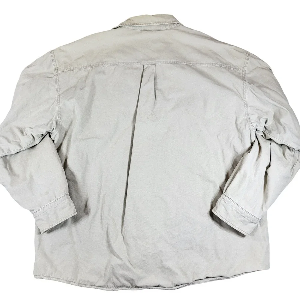 Levi Strauss & Co. XXL Men's Flannel Lined Shacket Jacket Beige Read*‎ - Picture 2 of 10